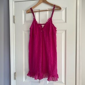 Cacique Pink Baby Doll Chemise Nightgown Lingerie 1X (18-20)